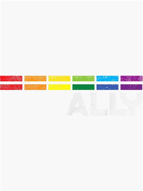 Proud Ally Bars Equality Lgbtq Rainbow Flag Gay Pride Ally T Shirt