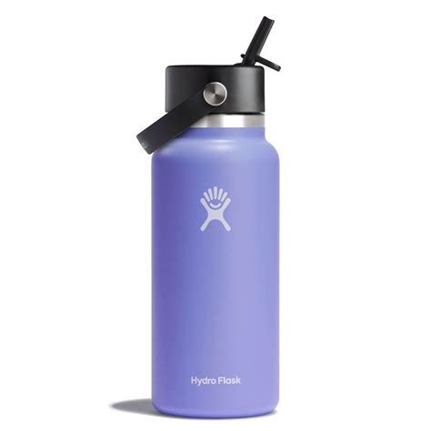 32 Oz Wide Mouth W Flex Straw Cap Lupine Hydro Flask Water Bottle