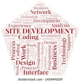 Site Development Word Cloud Wordcloud Made Stock Vector Royalty Free