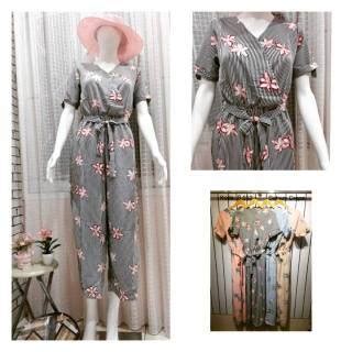 Jual Jumpsuit Busui Bunga Bangok Ld Cm Shopee Indonesia