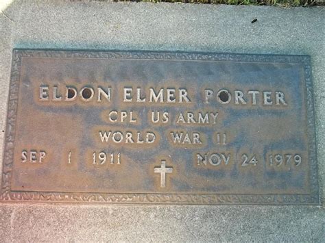 Eldon Elmer Porter 1911 1979 Homenaje De Find A Grave