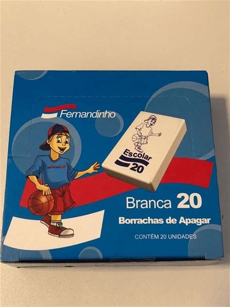 BORRACHA BRANCA 20 MERCUR FERNANDINHO CX 20 MATERIAL ESCOLAR