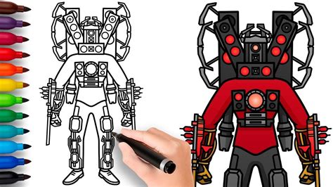 How To Draw New Titan Speakerman Upgraded Skibidi Toilet Comosix