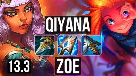 QIYANA Vs ZOE MID Rank 1 Qiyana 400 Games Godlike Rank 24 EUW