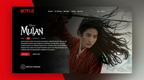 Netflix Landing Page UI Design Webpage Design Yearbook Themes