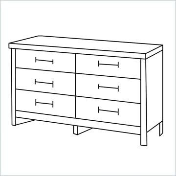 How To Draw A Dresser Step by Step - [9 Easy Phase]