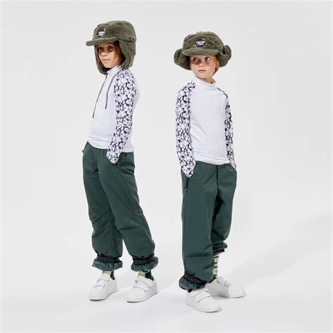 Kids Trapper Hat Chapka Green Ash Khaki Green Wedze Decathlon