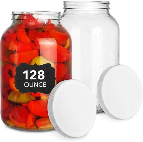 Amazon Stock Your Home Oz Glass Jar With Plastic Airtight Lid