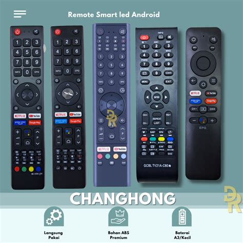 Jual Remot Remote TV Changhong Android Smart TV LED LCD 4K Infrared Non