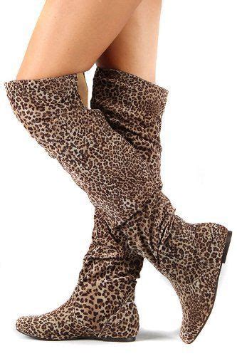 Vickie Hi Leopard Slouchy Thigh High Boot 6 5 Thigh High Boots