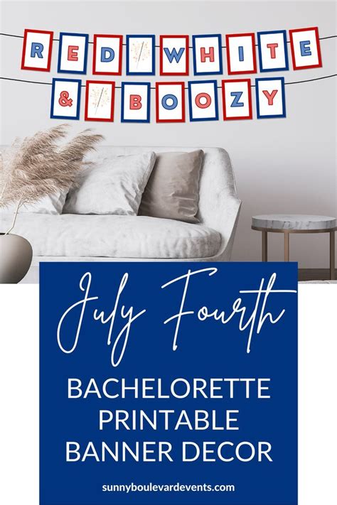 Add A Pop Of Patriotic Colors To Your Party With A 4th Of July Printable Banner