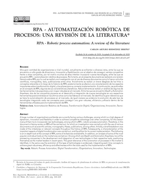 Dialnet Rpaautomatizacion Robotica De Procesos Rpa