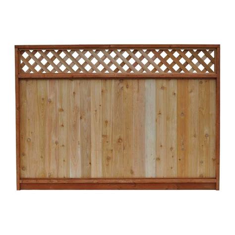 Signature Development 6 Ft H X 8 Ft W Western Red Cedar Lattice Top Fence Panel 54001 The