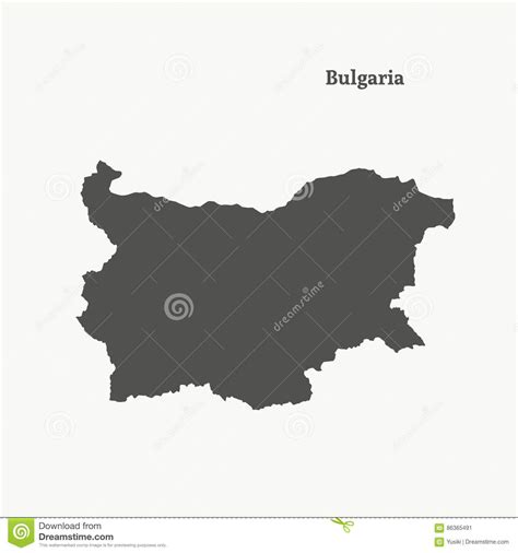 Outline Map Of Bulgaria Illustration Stock Illustration