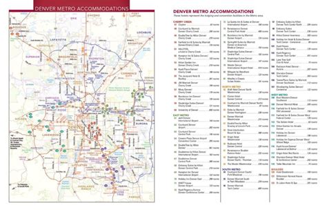 Denver Hotels Area Map Metro