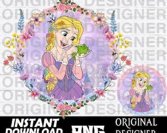 Princess Clipart Tangled Png Rapunzel Clipart Sublimation Etsy