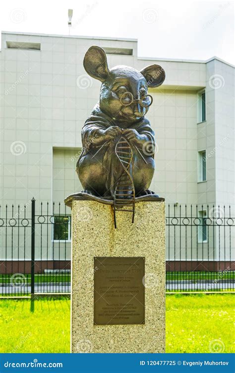 A Monument To The Laboratory Mouse Knitting A Dna Strand Novosibirsk