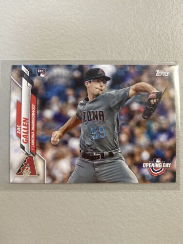 Zac Gallen Rookie Card Topps Opening Day Baseball Ebay