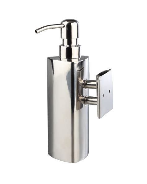 Saboneteira Liquida De Parede Steeline Triangular Inox Brilhante Ml