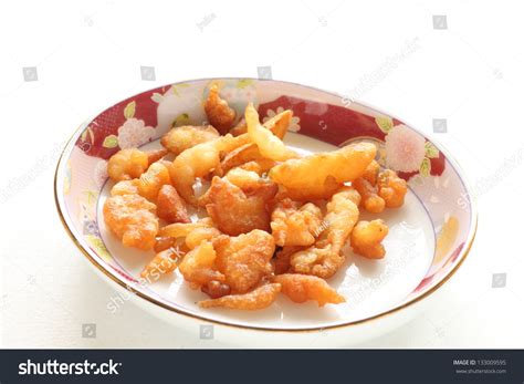 Japanese Food, Tempura Tenkasu For Noodles Topping Stock Photo 133009595 : Shutterstock