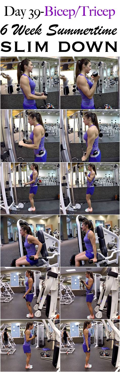 6 WEEK SUMMERTIME SLIM DOWN DAY 39 BICEPS TRICEPS Transformation