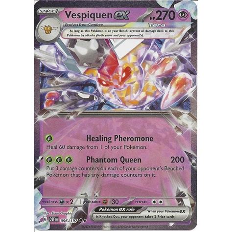 Pokemon Trading Card Game 096 197 Vespiquen Ex Double Rare Card