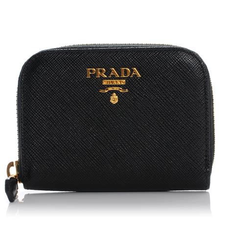 PRADA Saffiano Metal Coin Purse Nero Black 43154