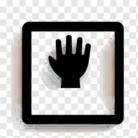 D Hand That Is Displayed In A Black Square Frame Vector A Simplistic