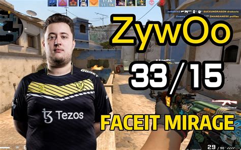 ZywOo载物pov 33 15FACEIT 第一视角 荒漠迷城Mirage 2023 08 09 CSGO POV Demo