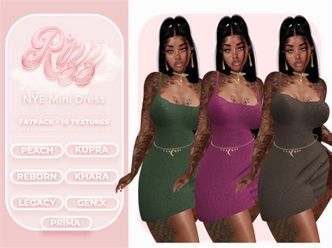 Second Life Marketplace Rizz Nye Party Dress Fatpack