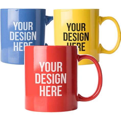 Custom Colored Ceramic Mugs 11 Oz Coffee Mugs