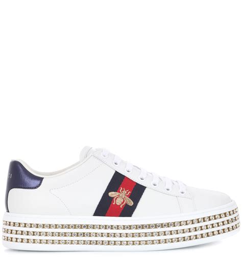 Gucci Ace Platform Leather Sneakers Lyst