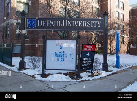 Depaul University Chicago Illinois Stock Photo Alamy