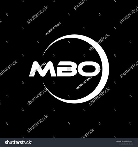 Mbo Letter Logo Design Illustration Vector Stock Vector Royalty Free