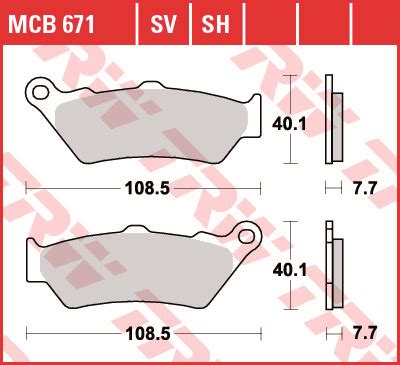 Set Placute Frana Trw Mcb Sv Aprilia Etv Pegaso Bmw C F