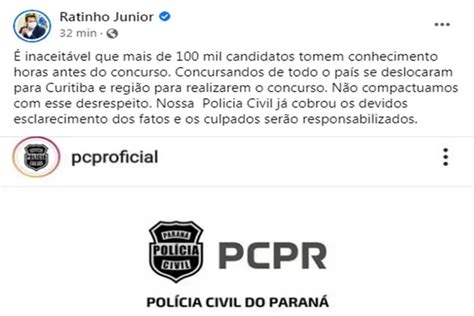 Governo Cobra Explica Es Sobre Suspens O De Concurso Da Pc Pr Metr Poles