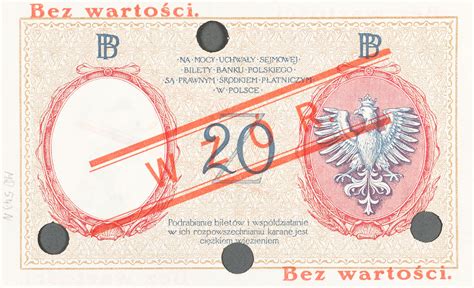 Banknot 20 złotych Muzeum Papiernictwa w Dusznikach Zdroju