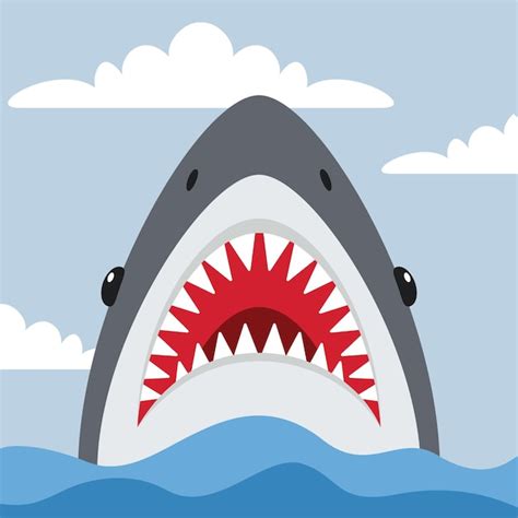 Premium Vector Cartoon Drawing Of A Shark