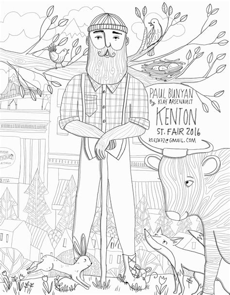 Paul Bunyan Coloring Pages Coloring Home