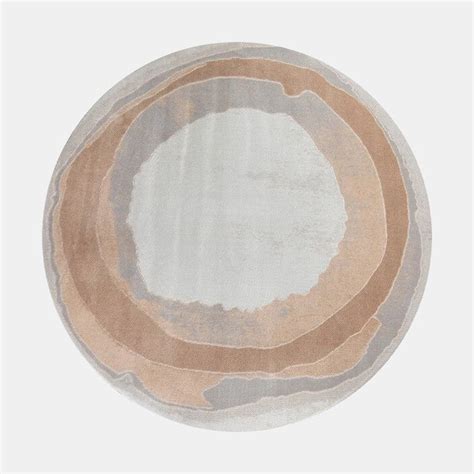 Tapis Rond Scandinave Oyster Gris Et Beige Tapis Paradise