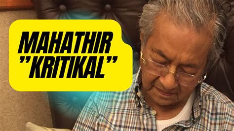 Ya Allah Malam Raya Mahathir Tiba Tiba Kritikal Kasihan Sungguh Tun