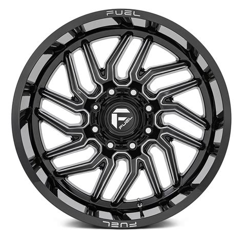 FUEL D807 HURRICANE Wheels Gloss Black With Milled Accents Rims