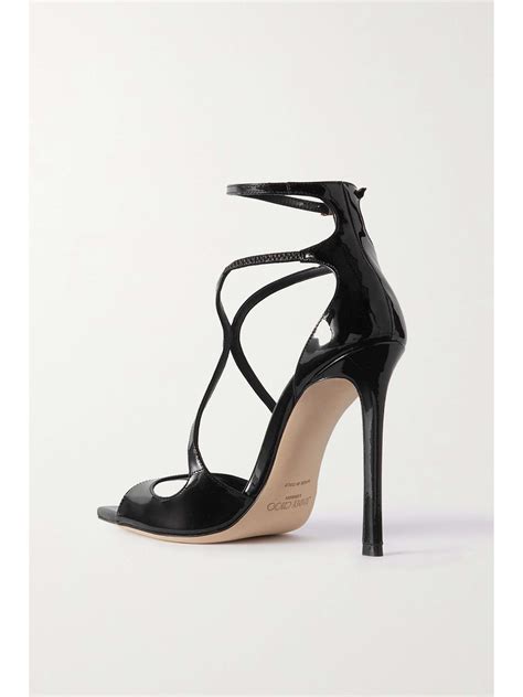 JIMMY CHOO Azia 110 Patent Leather Sandals NET A PORTER