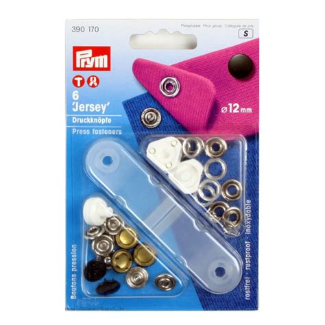 Boutons Pression Pour Jersey Prym Mm Noir Tissus Hemmers