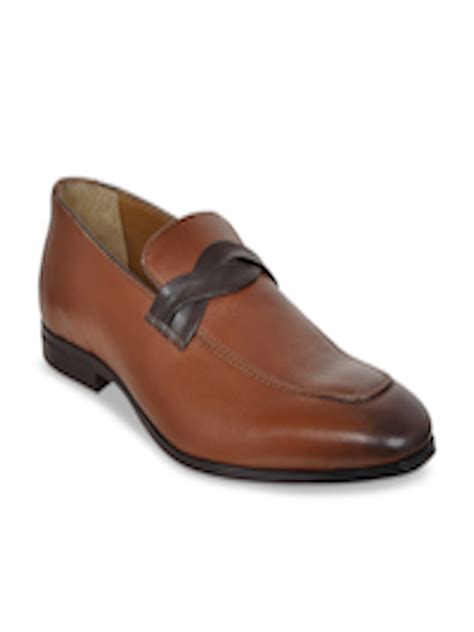 Buy Allen Cooper Men Tan Brown Solid Leather Formal Loafers Formal Shoes For Men 14797098 Myntra