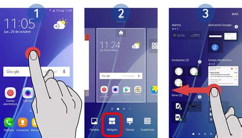 Cómo colocar un widget en Samsung Haras Dadinco