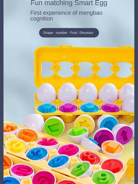 Kids Early Learning Matching Clever Egg Can Be Disassembled Realistic