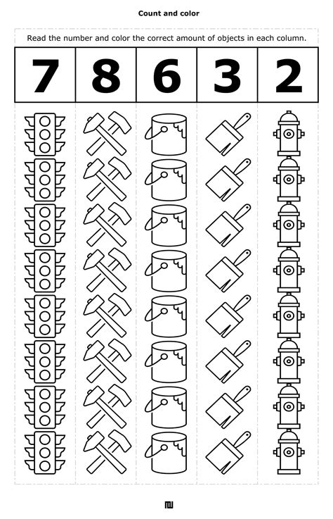 Count and Color Worksheets. Counting Groups 1 8. Counting and Coloring ...