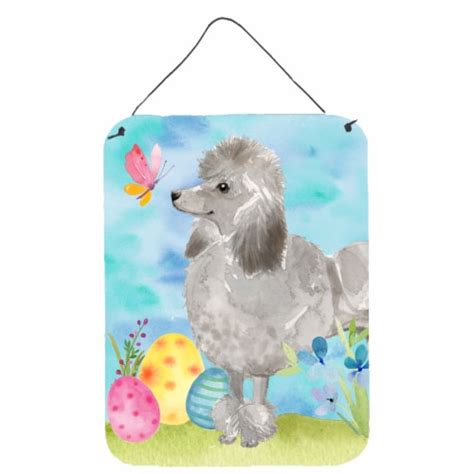 Carolines Treasures Bb9629ds1216 Grey Standard Poodle Easter Wall Or Door Hangi 16hx12w Fry’s