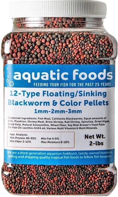 Amazon Aquatic Foods Inc 12 Type Floating Sinking Blackworm